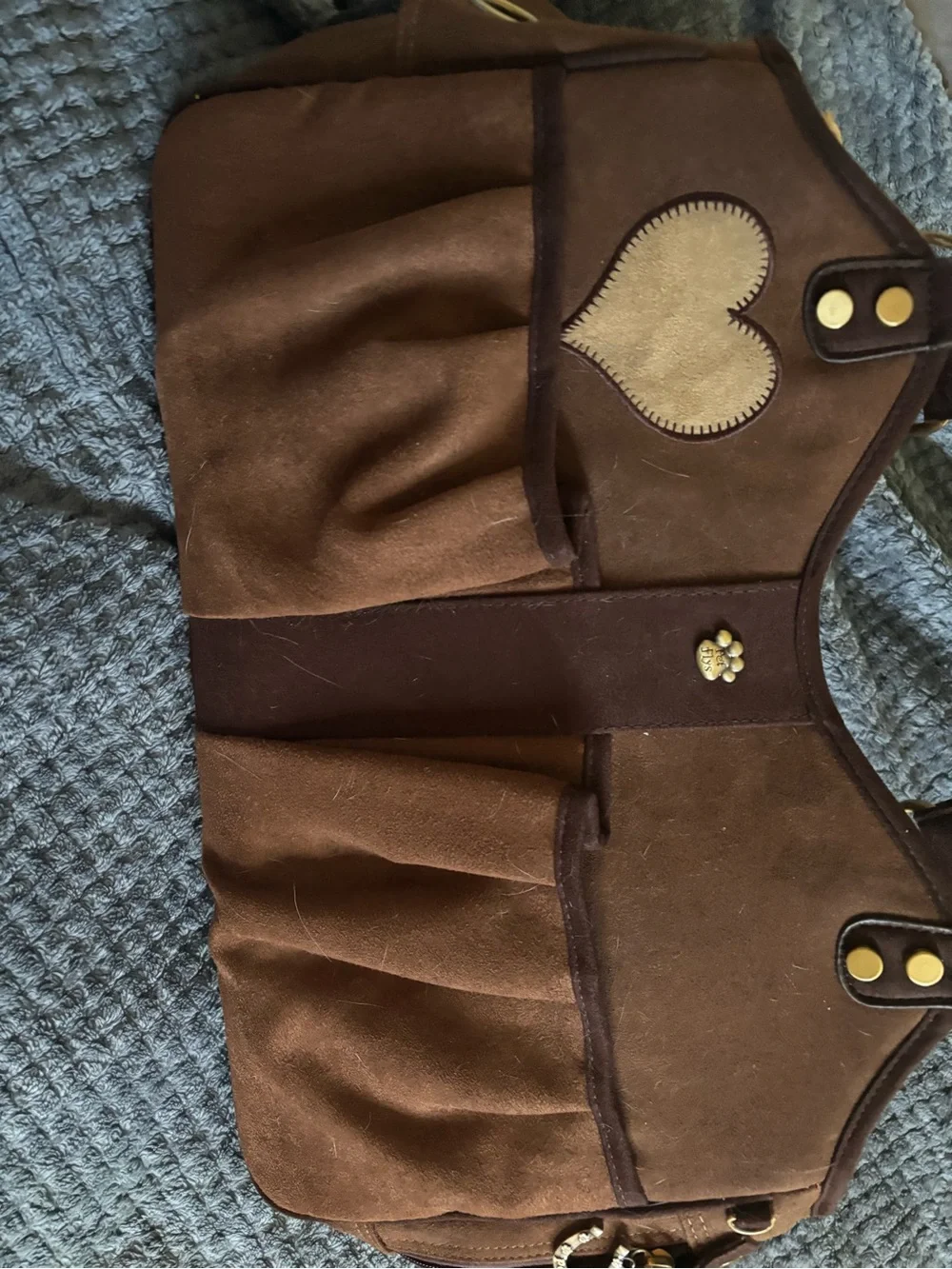 Brown Suede upscale airline carrier for spoiled pups! RARE!